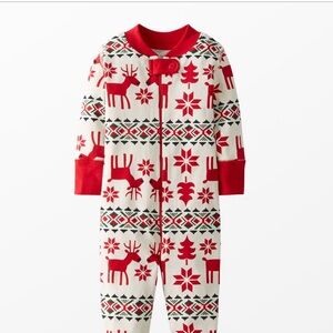 Hanna Andersson Red and White Reindeer Pajama